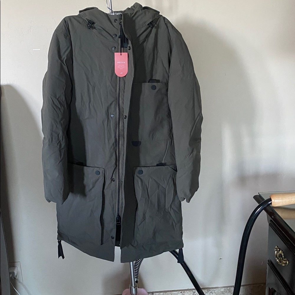 The Arrivals Olive Hooded Parka Coat